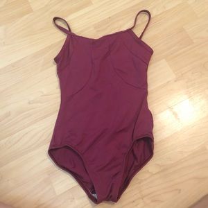 Maroon dance leotard